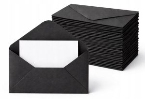 Koperty Czarne Mini 50szt zestaw kolorowy 100mm x60mm 80g Mini Koperty