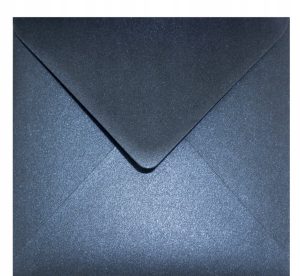 Koperty Kwadratowe 15x15cm Granatowy Metalik 120g Zestaw Papier Premium