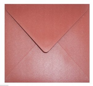 Koperty Kwadratowe 15x15cm Czerwone 120g Zestaw Papier Premium