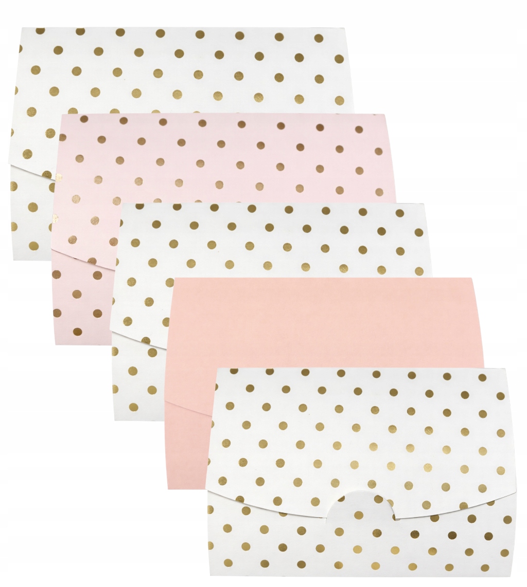 Koperty mini 6x10cm 10szt 220g Bez kleju na voucher zaproszenie mix zestaw
