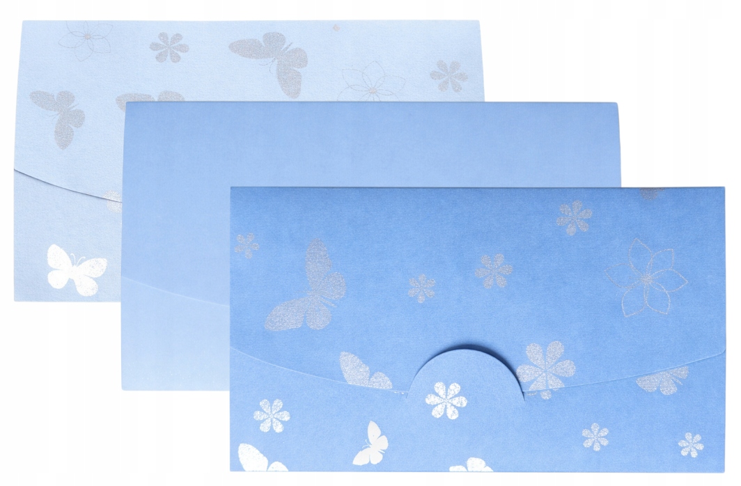 Koperty mini 6x10cm 12szt 220g Bez kleju na voucher zaproszenie mix zestaw