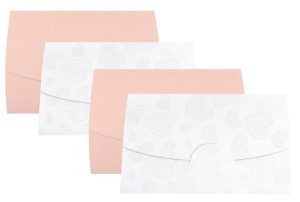 Koperty mini 6x10cm 10szt 220g Bez kleju na voucher zaproszenie mix zestaw