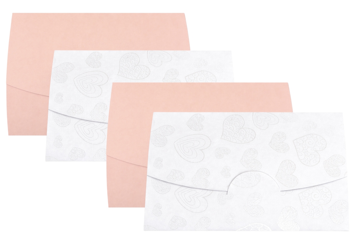 Koperty mini 6x10cm 10szt 220g Bez kleju na voucher zaproszenie mix zestaw