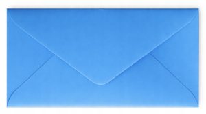 Koperty Mini DL 16x8cm Niebieskie 10sztuk na Voucher Pieniądze Bilecik