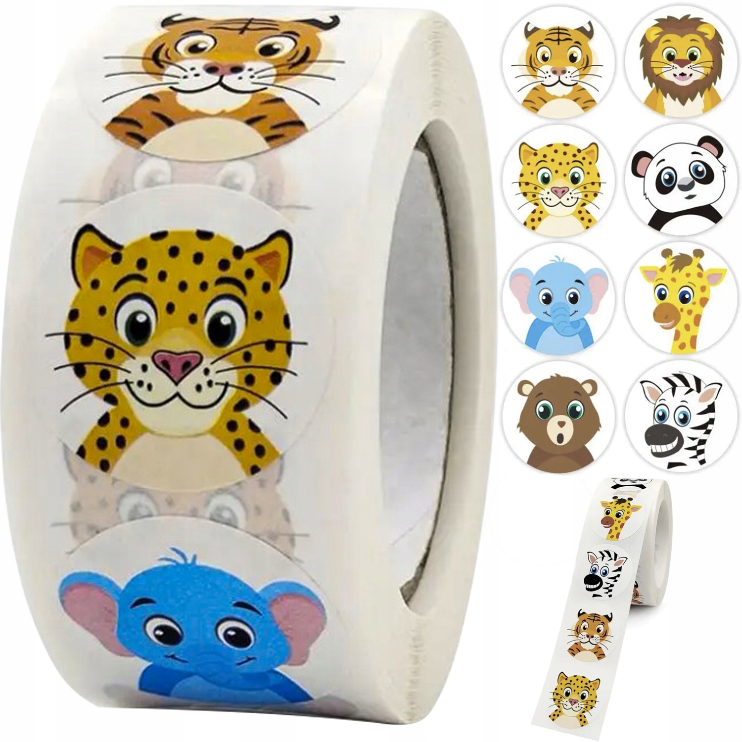 Naklejki motywacyjne dla dzieci Nagrody 2,5cm Rolka 500szt