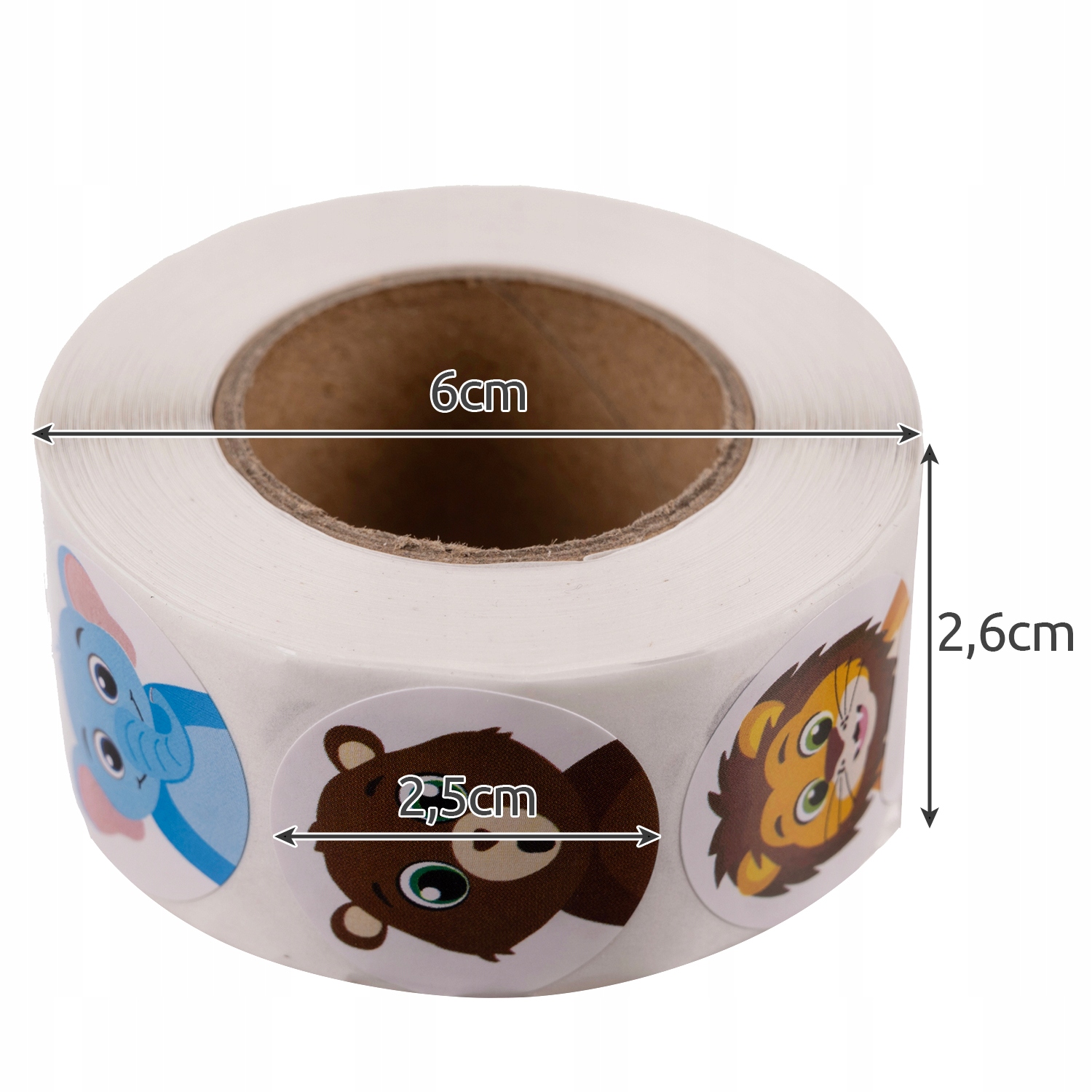 Naklejki motywacyjne dla dzieci Nagrody 2,5cm Rolka 500szt - obrazek 2