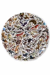 Naklejki motywacyjne 100 sztuk Dinozaury mix kolor i wzór dla dzieci