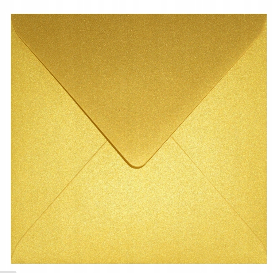 Koperty Kwadratowe 15x15cm Złote 120g Zestaw Papier Premium