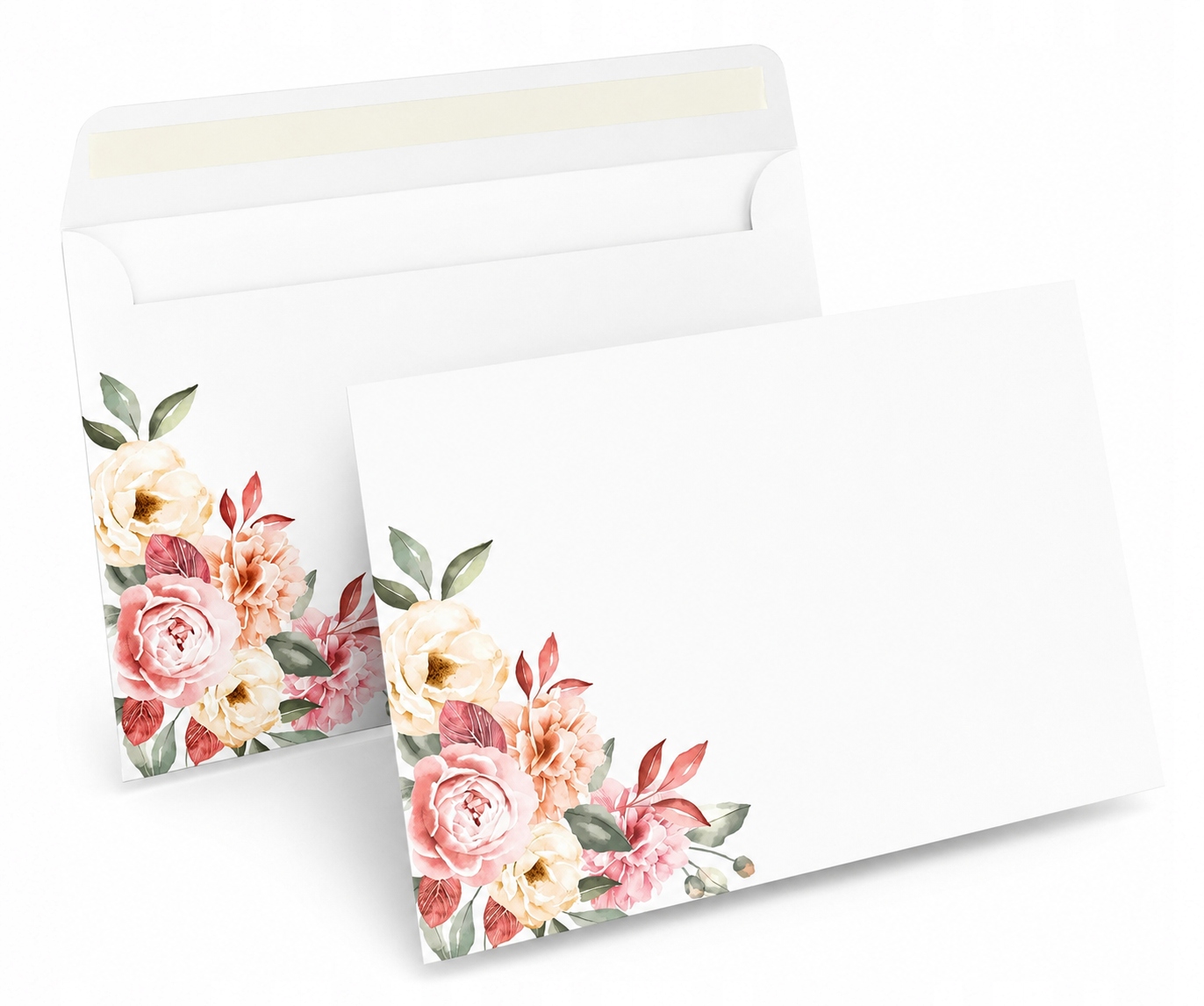 Zestaw Papeterii Kwiatowej – Papier Listowy + Koperty 10sztuk C6 - obrazek 2