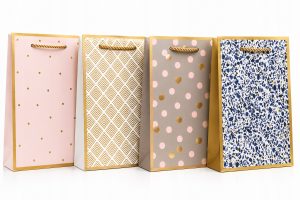 Torby Prezentowe 18x23x8cmMocne Sztywne Mix Wzorów 12 szt. Premium