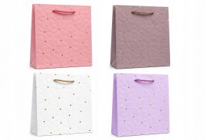 Torby Prezentowe 18x23x8cm Mocne Sztywne Mix Wzorów 12 szt. Premium